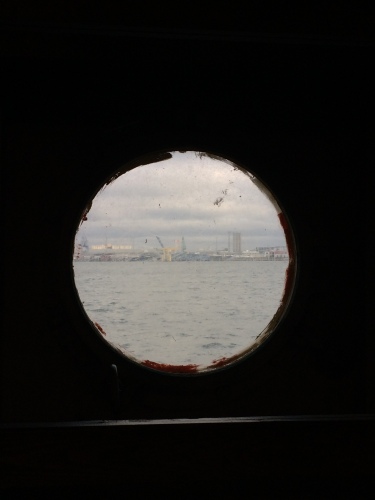 In Rostock, you can visit a museum on a ship, and look out and see the city from a porthole!